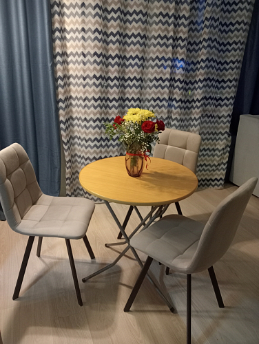 Стул на металлокаркасе Чилли К темно-серый (velutto 32) / черный фото покупателя 302