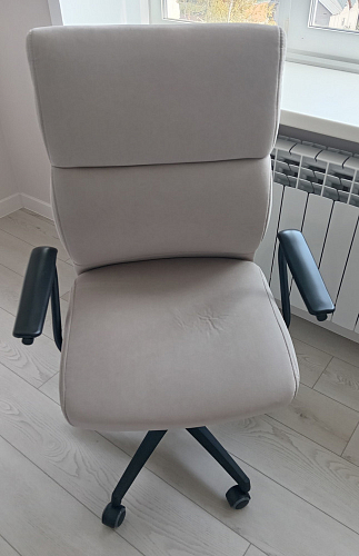 Компьютерное кресло Benefit флок бежевый 7 фото покупателя 7