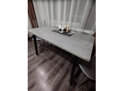 Стол Тринити Лофт 120 32 мм бетон / черный матовый фото покупателя 665