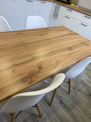 Стол Тринити Лофт 120 32 мм дуб галифакс табако / черный матовый фото покупателя 872