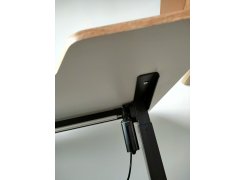 Компьютерный стол Маркос 140х80 светло-серый / черный фото покупателя 13