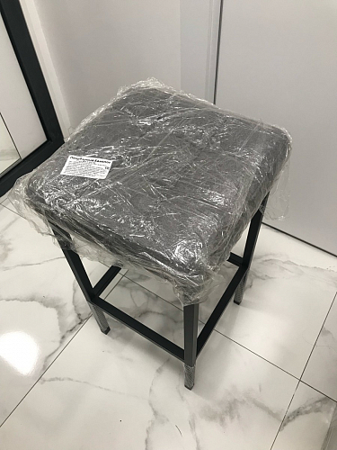 Барный стул Лофт ткань канди грей / черный матовый фото покупателя 165