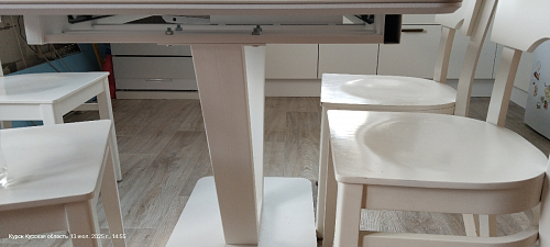 Стол на тумбе Бугун обсидиан / черный фото покупателя 62