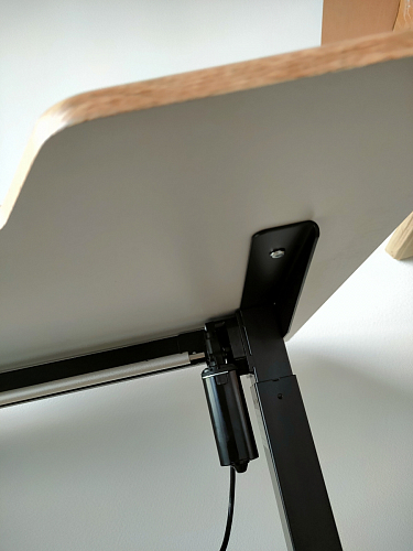 Компьютерный стол Маркос 140х80 голубой / черный фото покупателя 13