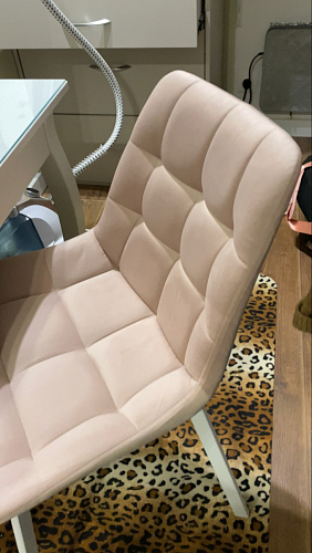 Стул на металлокаркасе Челси бежевый / белый каркас фото покупателя 214