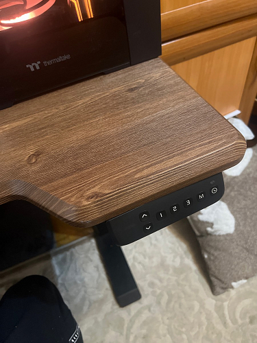 Компьютерный стол Маркос 140х80 тауп / черный фото покупателя 25