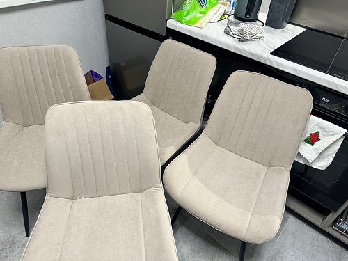 Стул на металлокаркасе Седа К латте / черный фото покупателя 270