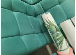 Стул на металлокаркасе Чилли синяя ткань / белый фото покупателя 567