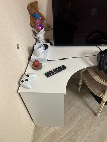 Письменный стол СПм-25 левый белый  - Уцененный экземпляр фото покупателя 29