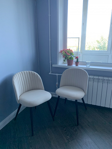 Стул на металлокаркасе Gabi 1 light purple / black / gold фото покупателя 178