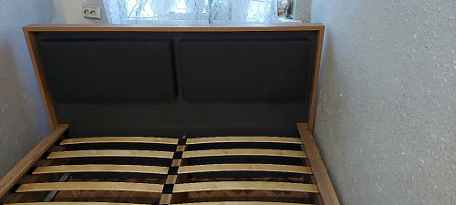 Двуспальная кровать Клауд 160х200 парящая дуб крафт золотой / антрацит фото покупателя 68