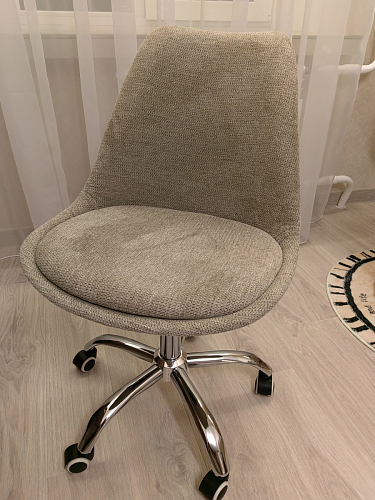 Компьютерное кресло Kolin с подушкой clear / white фото покупателя 307