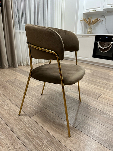 Стул на металлокаркасе Kamelia голубой / голубой / золотой фото покупателя 89