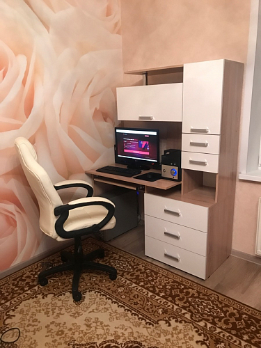 Стол компьютерный Джаз-17 белый правый фото покупателя 53