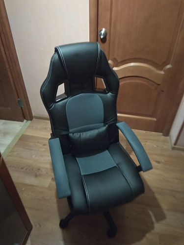 Кресло компьютерное Driver металлик / фисташковый фото покупателя 1