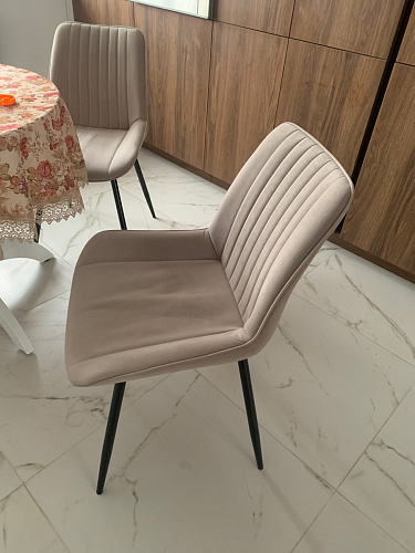 Стул на металлокаркасе Седа К коричневый velvet lux 100 / черный фото покупателя 252