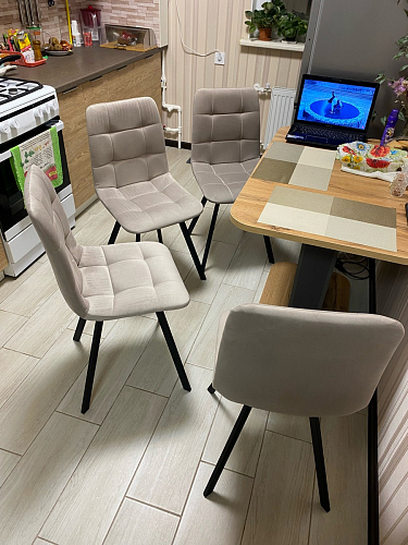 Комплект стульев Чилли 2 шт бежевый / черный фото покупателя 1127