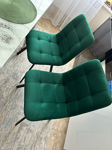 Стул на металлокаркасе Чилли синяя ткань / белый фото покупателя 309