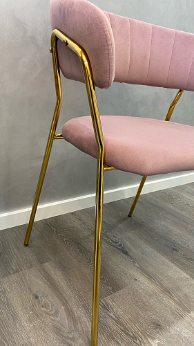 Стул на металлокаркасе Kamelia зеленый / золото фото покупателя 70