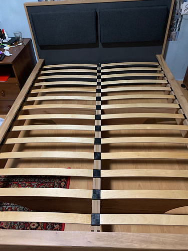 Двуспальная кровать Клауд 160х200 парящая дуб крафт золотой / антрацит фото покупателя 590