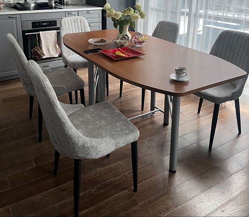 Стул на металлокаркасе Kora beige / black фото покупателя 360