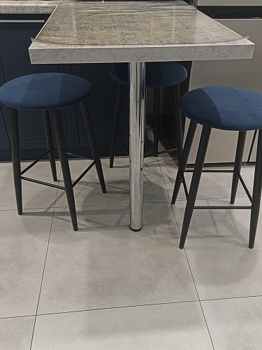 Полубарный стул Гангток крутящийся катания блэк / черный матовый фото покупателя 5