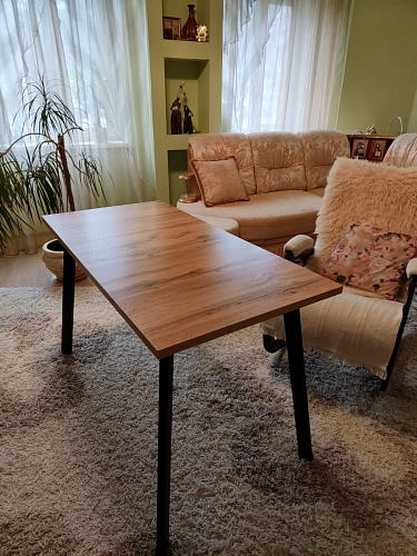 Стол Тринити Лофт 120 25 мм черный матовый / юта фото покупателя 131