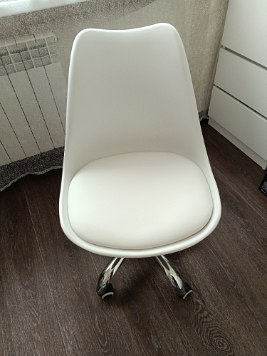 Компьютерное кресло Kolin с подушкой clear / white фото покупателя 460