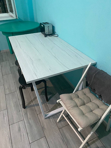 Деревянный стол Лота Лофт 140х80 черный матовый / бетон светлый фото покупателя 146