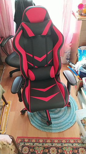 Компьютерное кресло Racer черный / красный / бежевый фото покупателя 168