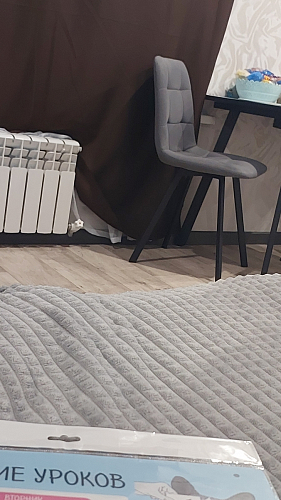 Стул на металлокаркасе Чилли синяя ткань / белый фото покупателя 332