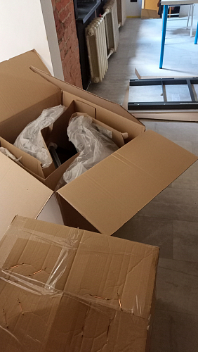 Стол Центавр дуб галифакс / черный матовый фото покупателя 76