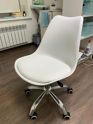 Компьютерное кресло Kolin с подушкой clear / white фото покупателя 100