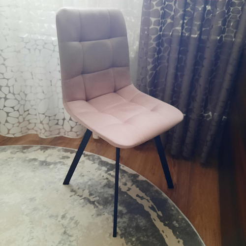 Стул на металлокаркасе Чилли синяя ткань / белый фото покупателя 1380