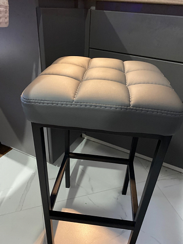 Барный стул Лофт микровелюр катания изумруд / черный матовый фото покупателя 65