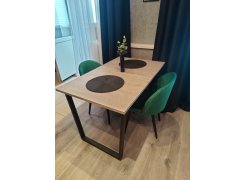 Стол Лота Лофт 140 25 мм черный матовый / бетон фото покупателя 138