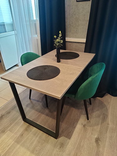 Стол Лота Лофт 140 25 мм черный матовый / бетон фото покупателя 138