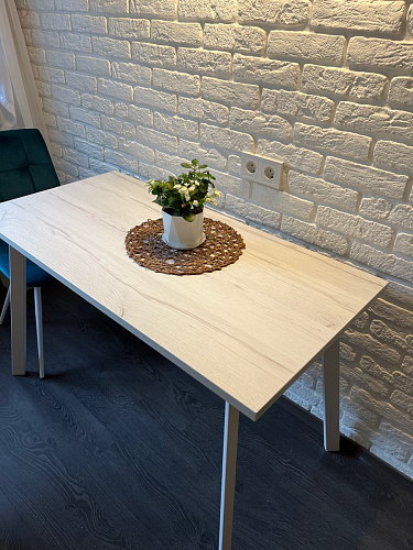 Стол Тринити Лофт 120 32 мм дуб галифакс табако / черный матовый фото покупателя 593