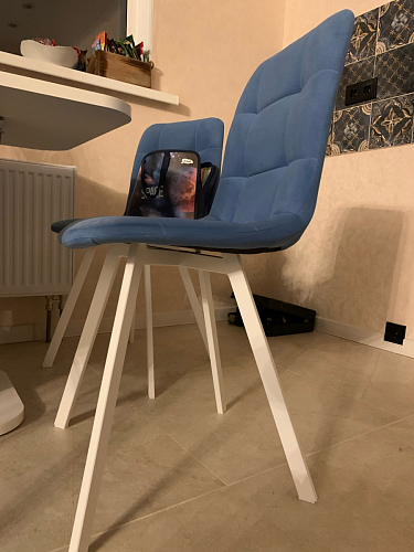 Стул на металлокаркасе Чилли К латте / белый фото покупателя 971