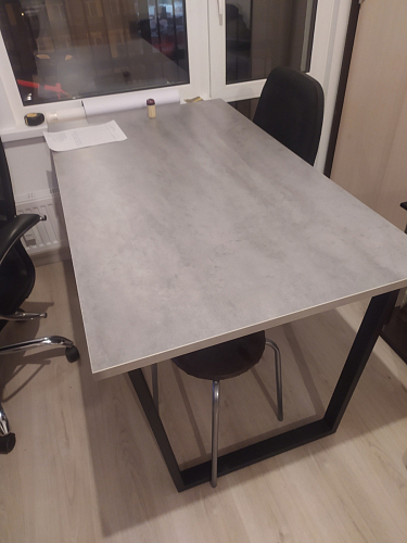 Деревянный стол Лота Лофт 140х80 черный матовый / бетон светлый фото покупателя 893