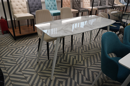 Стул на металлокаркасе Kora green / black из шоурума 12