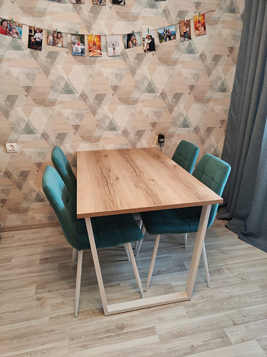 Деревянный стол Лота Лофт 120x75 дуб крафт табачный / черный матовый фото покупателя 895