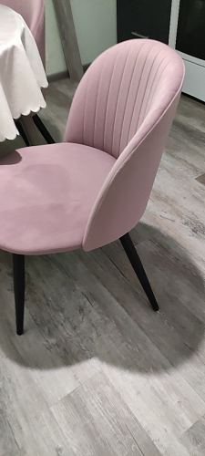 Стул на металлокаркасе Gabi 1 light blue / black / gold фото покупателя 51