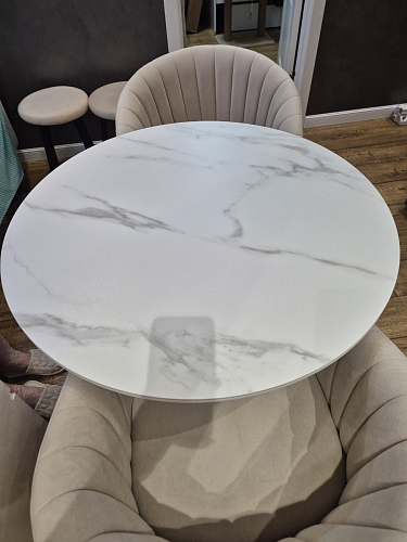 Стол Тулип 90х73 дуб вотан / белый  - Уцененный экземпляр фото покупателя 62