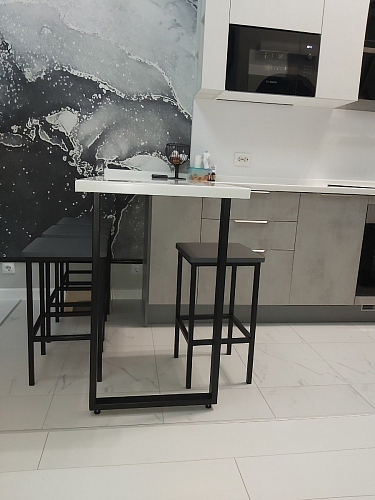 Барный стул Лофт темно-серый / черный матовый фото покупателя 2