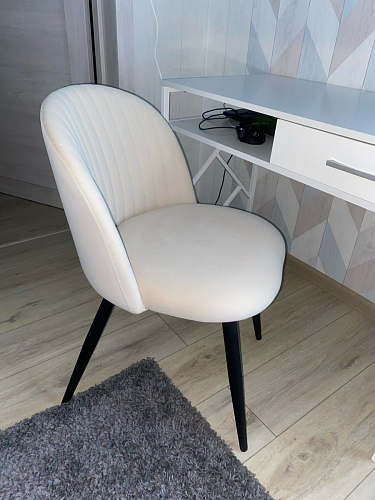 Стул на металлокаркасе Gabi 1 light purple / black / gold фото покупателя 169