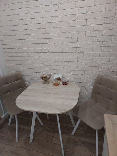 Стул на металлокаркасе Чилли бежевый / белый каркас фото покупателя 847