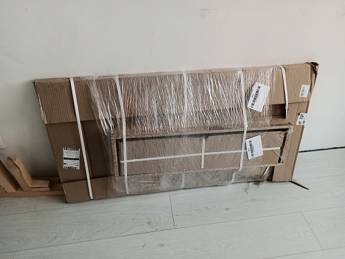 Стол Тринити Лофт 120 32 мм бетон / черный матовый фото покупателя 50