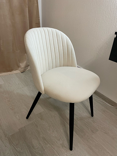 Стул на металлокаркасе Gabi dark beige / black / silver фото покупателя 696