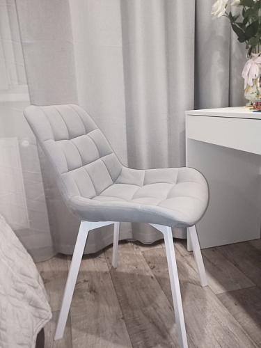 Стул на металлокаркасе Челси бежевый / черный фото покупателя 31